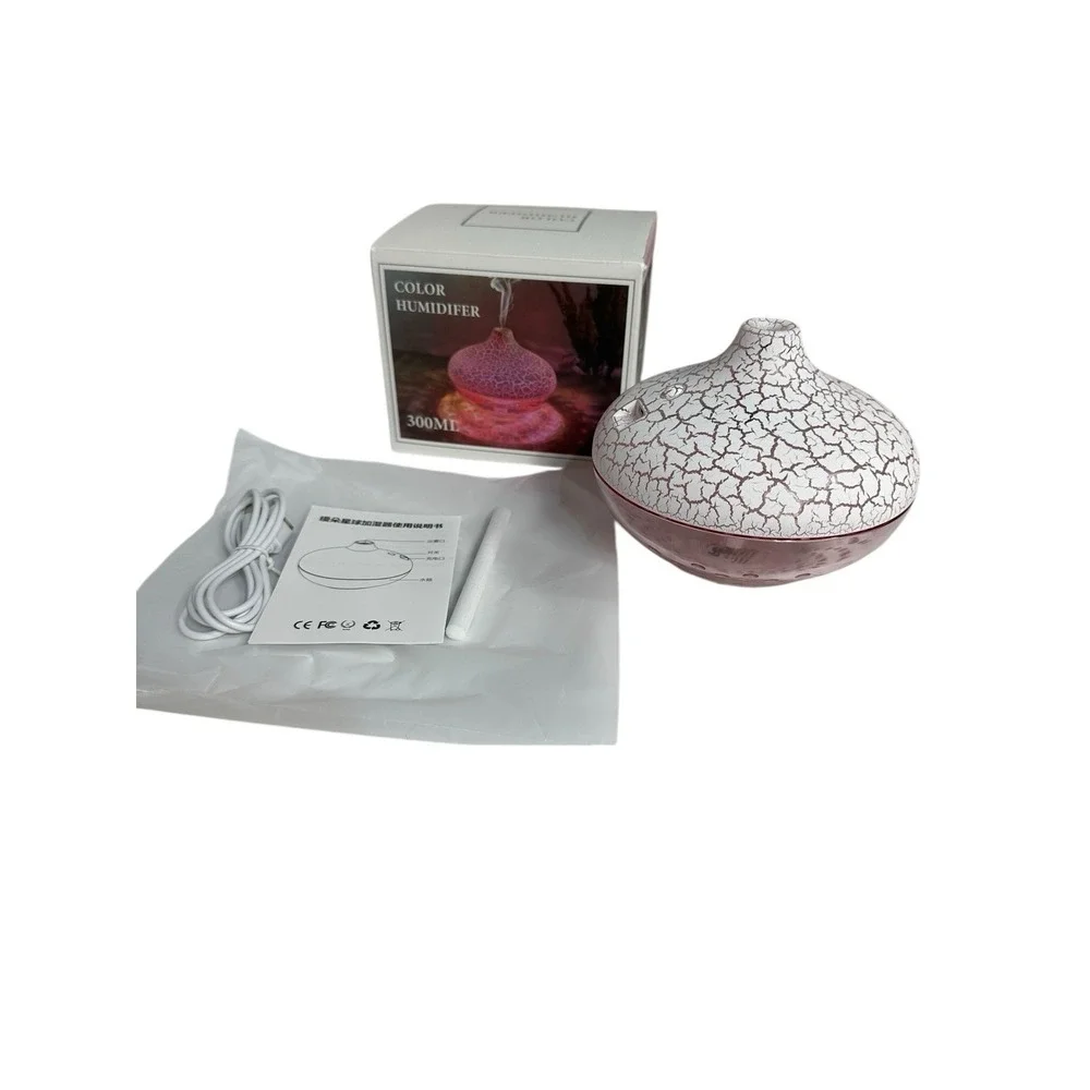color humdifer 300 ml essential oil diffuser pink and white